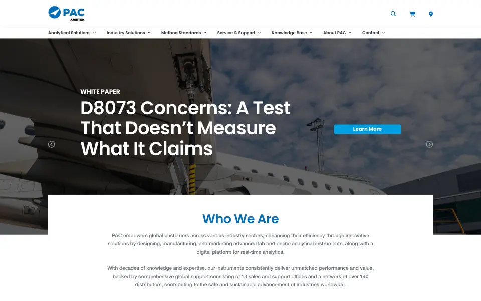 PAC website home page
