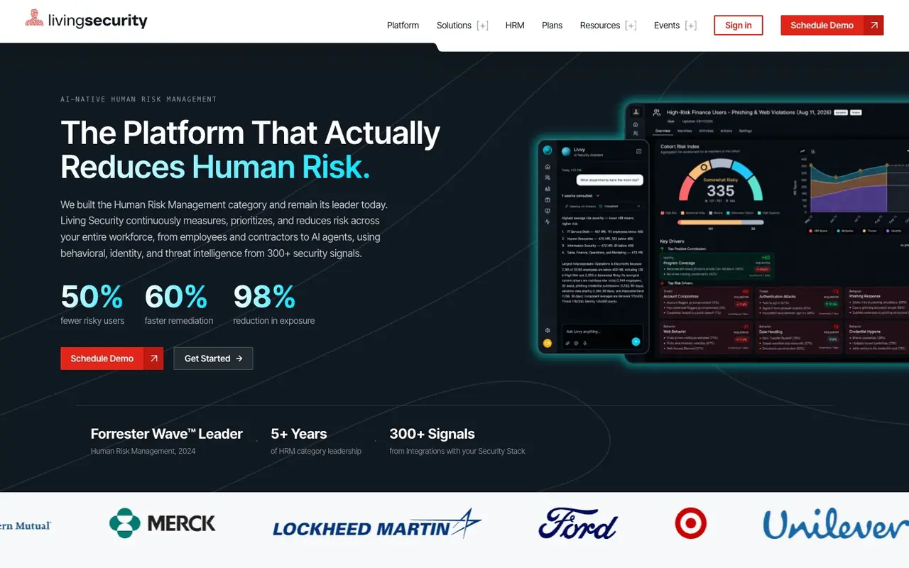 Living Security website home page