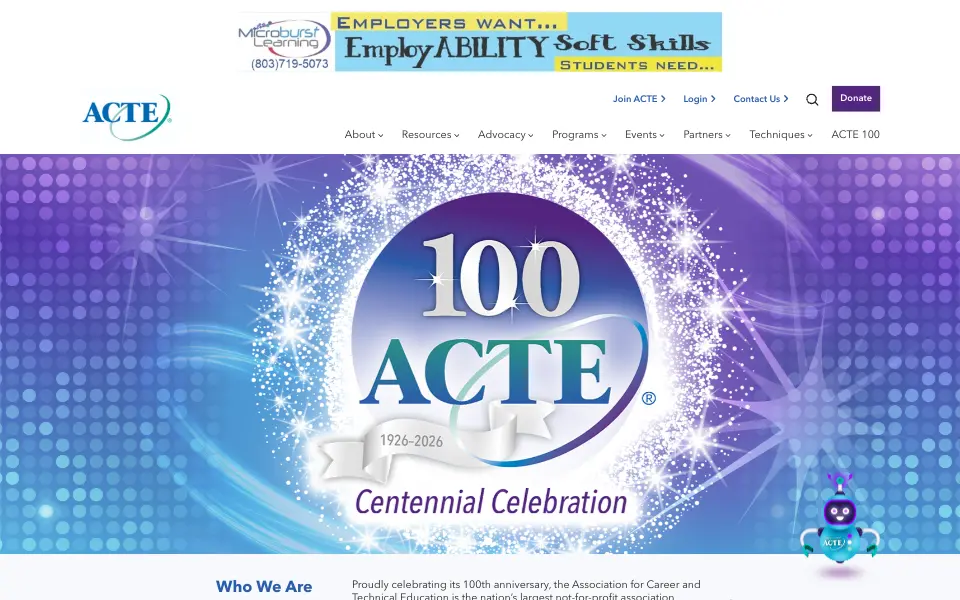 ACTE website home page