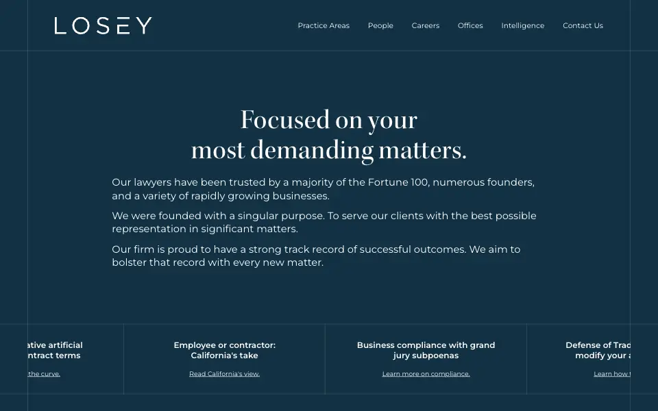 Losey website home page