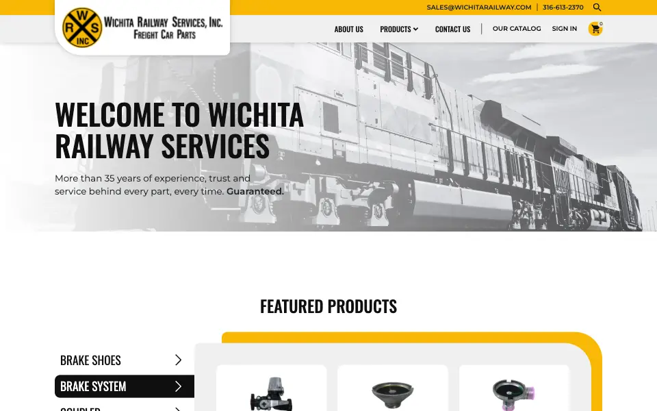 Wichita Railway Services website home page