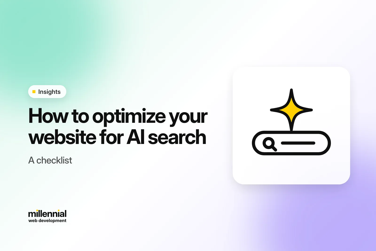 Illustration of a search bar with a yellow spark above it